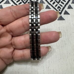 IceLink Black and Silver Men's Bracelet